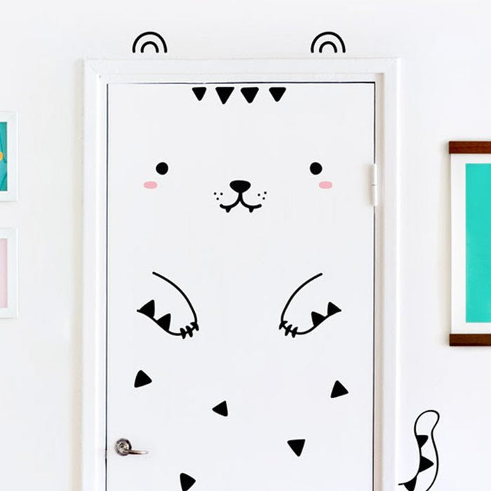 Decorate your kids room with an adorable animal door sticker - Made of Sundays