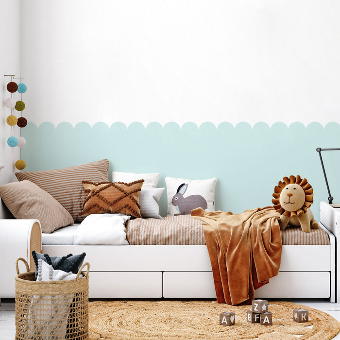 Papier peint sur mesure festonné personnalisable