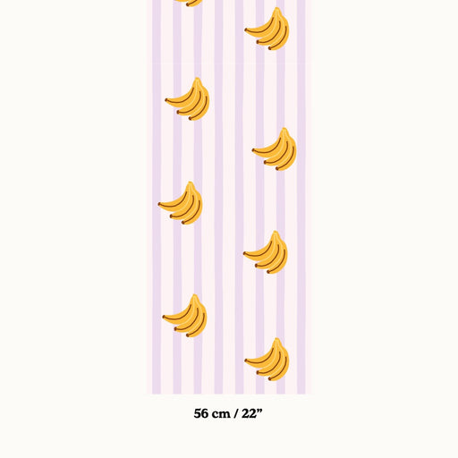 Bananas and Stripes Bespoke Wallpaper - Peel & Stick Wallpapers by Made of Sundays