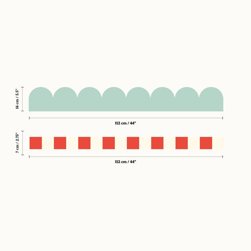 Bespoke Wallpaper Border, 7cm - Peel & Stick Wallpapers by Made of Sundays