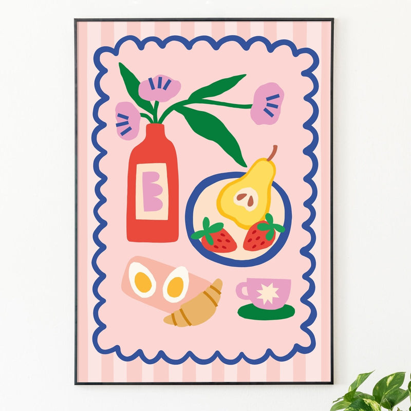 Breakfast on the Balcony, Poster - Posters by Made of Sundays