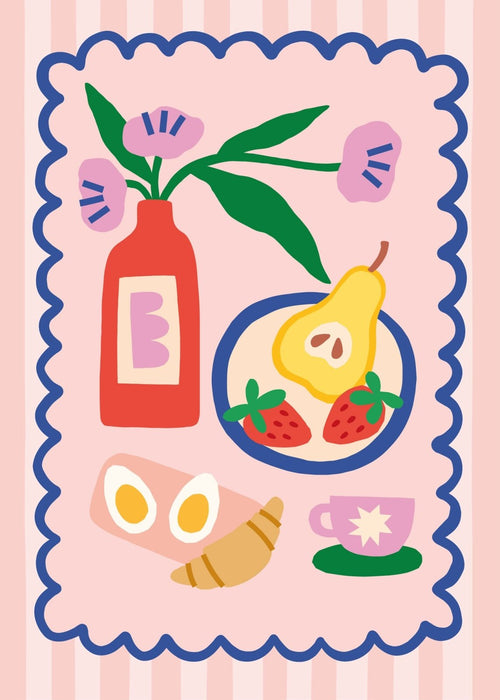 Breakfast on the Balcony, Poster - Posters by Made of Sundays