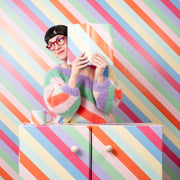 Brigitte Stripes Wallpaper - Peel & Stick Wallpapers by Made of Sundays