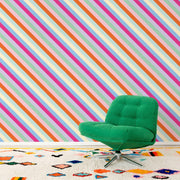 Brigitte Stripes Wallpaper - Peel & Stick Wallpapers by Made of Sundays