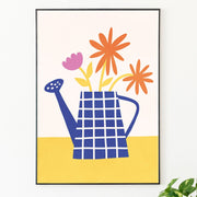 Flowers in watering pot, Poster - Posters by Made of Sundays