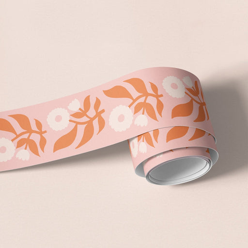 Lindy Bloom Floral Wallpaper Border - Peel & Stick Wallpapers by Made of Sundays