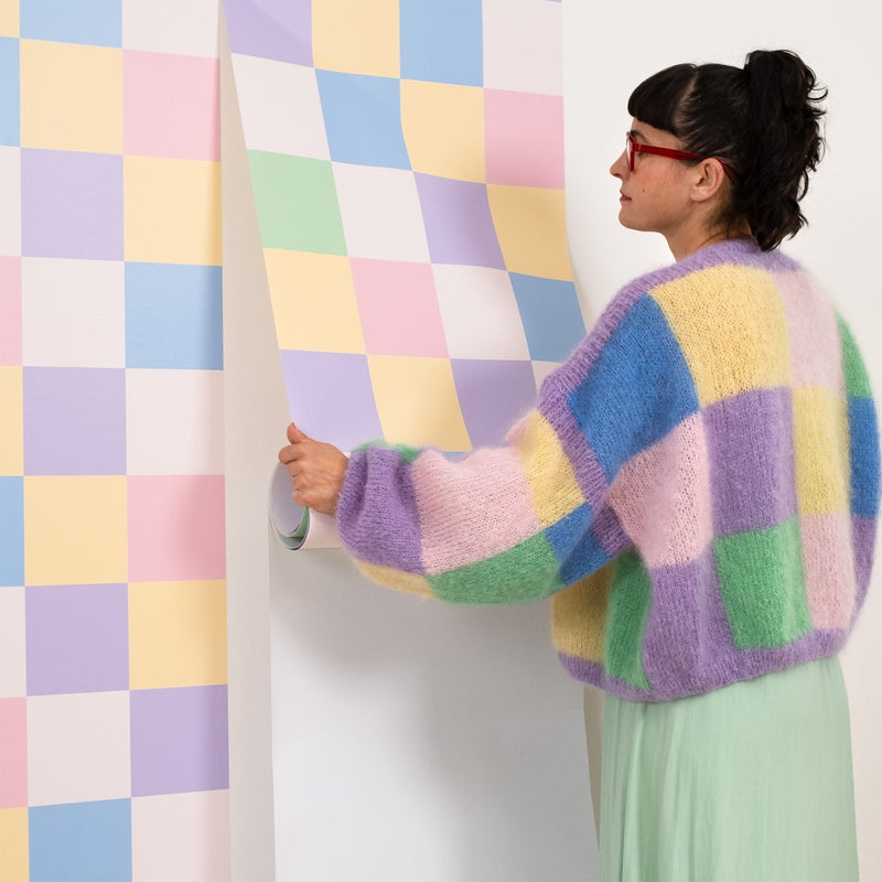 Miky Checkerboard Wallpaper - Peel & Stick Wallpapers by Made of Sundays