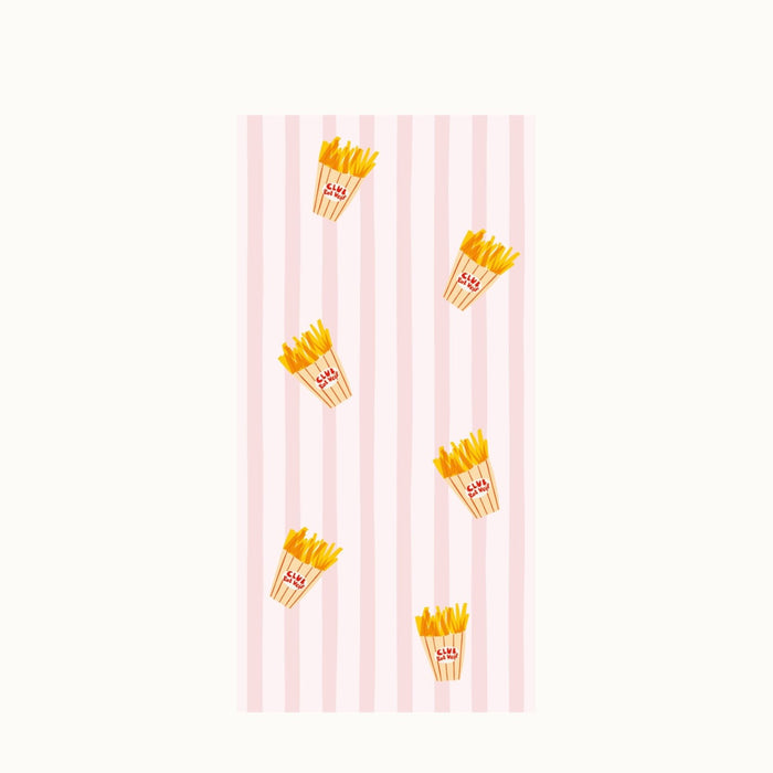 Pommes Club Rot Weiß Half - Wall Wallpaper - Peel & Stick Wallpapers by Made of Sundays