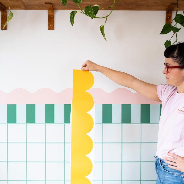 Scallop Bespoke Wallpaper Border - Peel & Stick Wallpapers by Made of Sundays