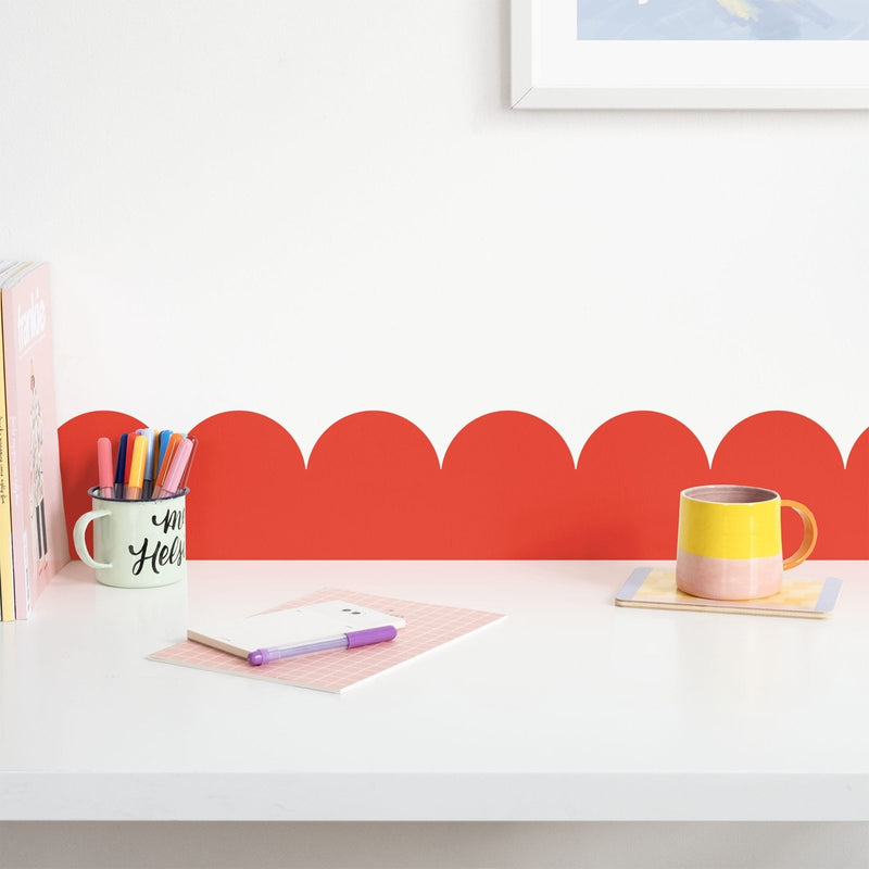 Scalloped Wallpaper Border - Peel & Stick Wallpapers by Made of Sundays