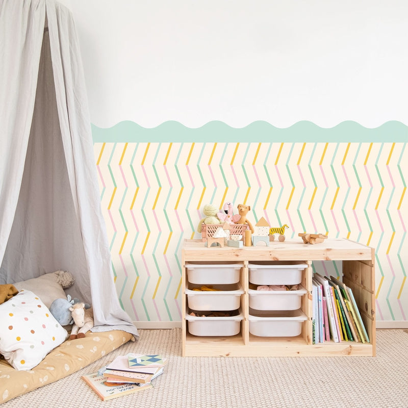 Simple Lines Wallpaper - Peel & Stick Wallpapers by Made of Sundays