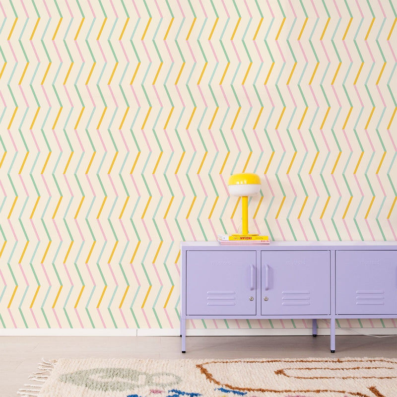 Simple Lines Wallpaper - Peel & Stick Wallpapers by Made of Sundays