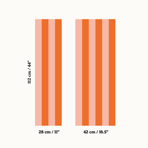 Striped Bespoke Furniture Panel - Peel & Stick Wallpapers by Made of Sundays