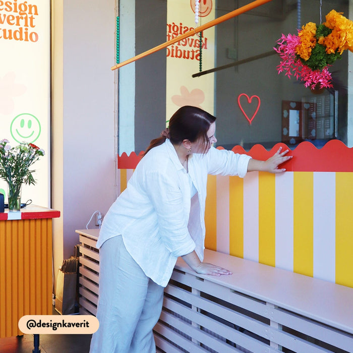 Striped Half Wall Bespoke Wallpaper - Peel & Stick Wallpapers by Made of Sundays