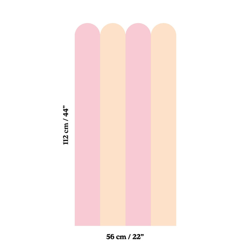 Striped Scallop Wallpaper - Peel & Stick Wallpapers by Made of Sundays