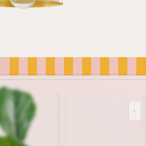 Striped Wallpaper Border - Peel & Stick Wallpapers by Made of Sundays