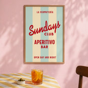 The Sundays Vermut Club, Poster - Posters by Made of Sundays