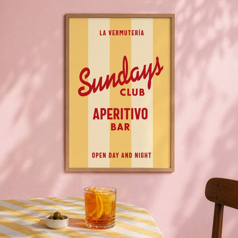 The Sundays Vermut Club, Poster - Posters by Made of Sundays