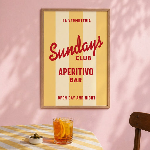 The Sundays Vermut Club, Poster - Posters by Made of Sundays
