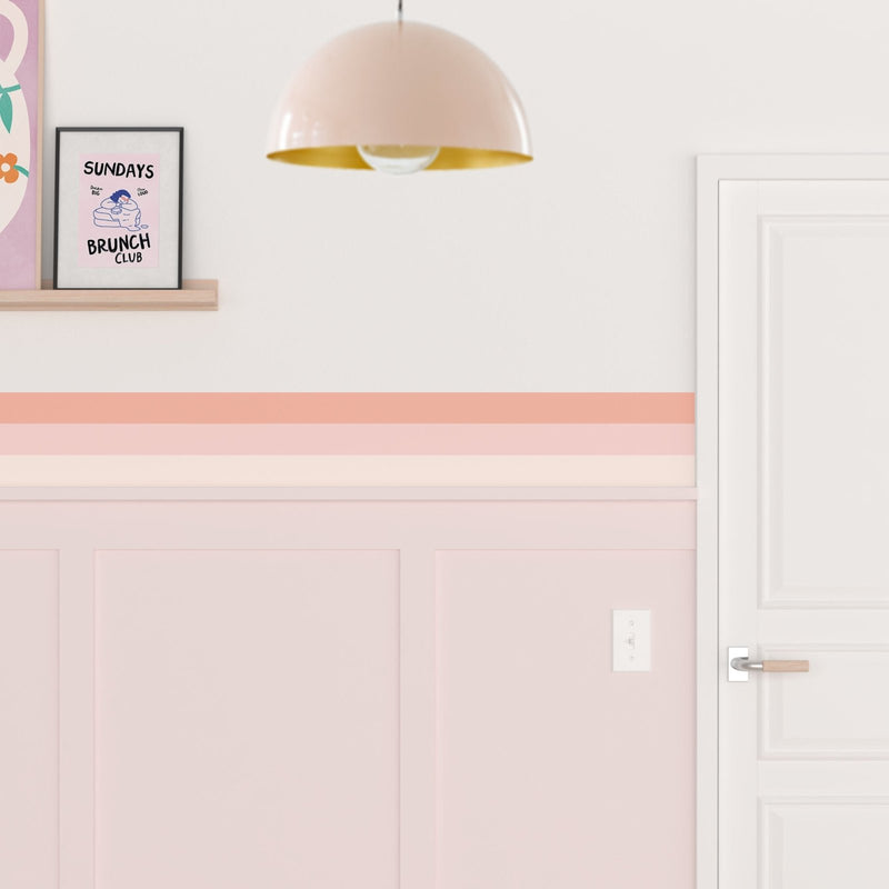 Triple Stripe Wallpaper Border - Peel & Stick Wallpapers by Made of Sundays