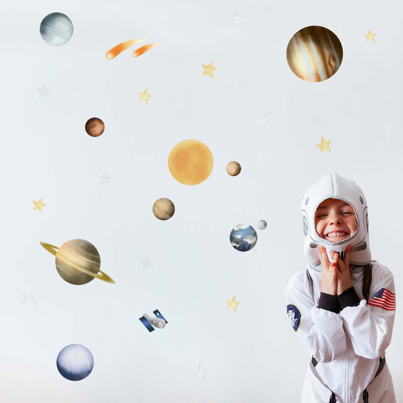 Solar System, Watercolour wall stickers