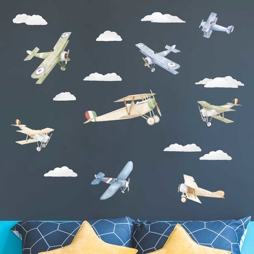 Airplanes and Clouds wall stickers - Made of Sundays