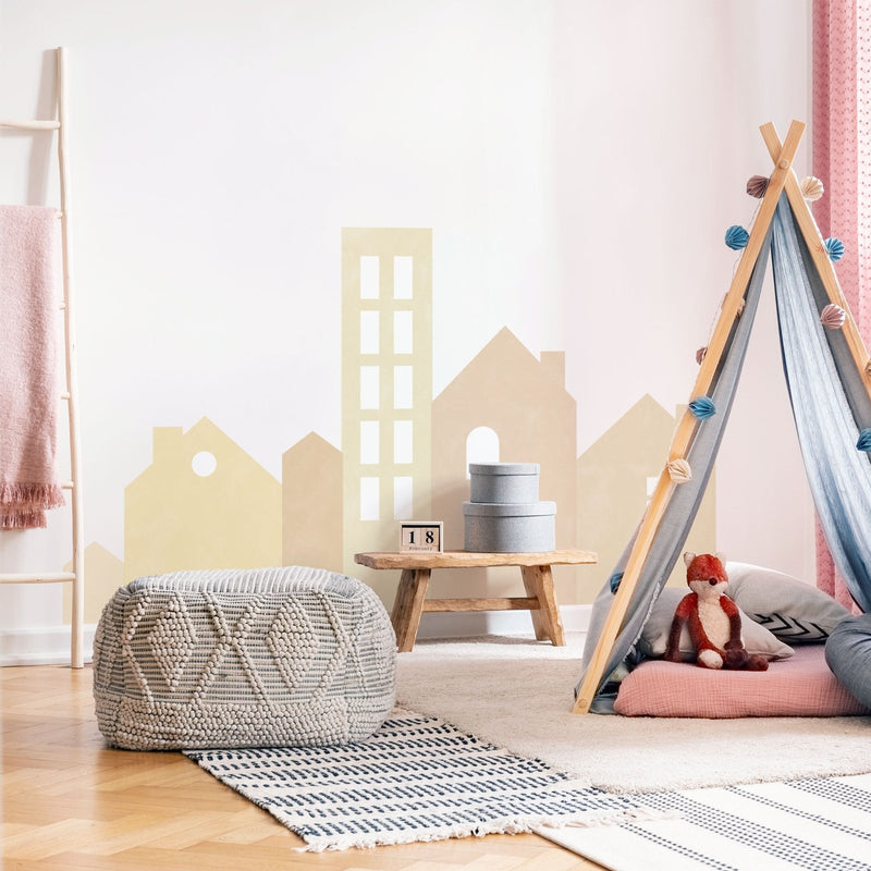 Big City Mural Wall Stickers, Boho - Made of Sundays