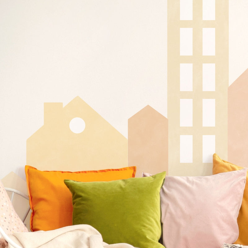 Big City Mural Wall Stickers, Boho - Made of Sundays