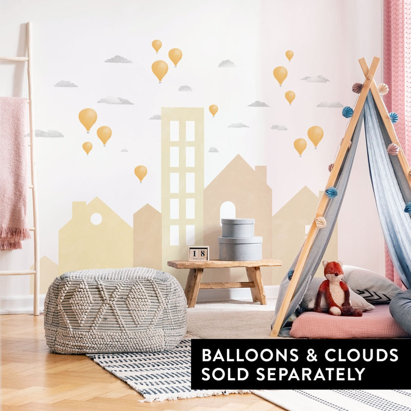 Big City Mural Wall Stickers, Boho - Made of Sundays