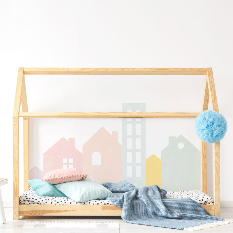 Big City Mural Wall Stickers, Pastel - Made of Sundays