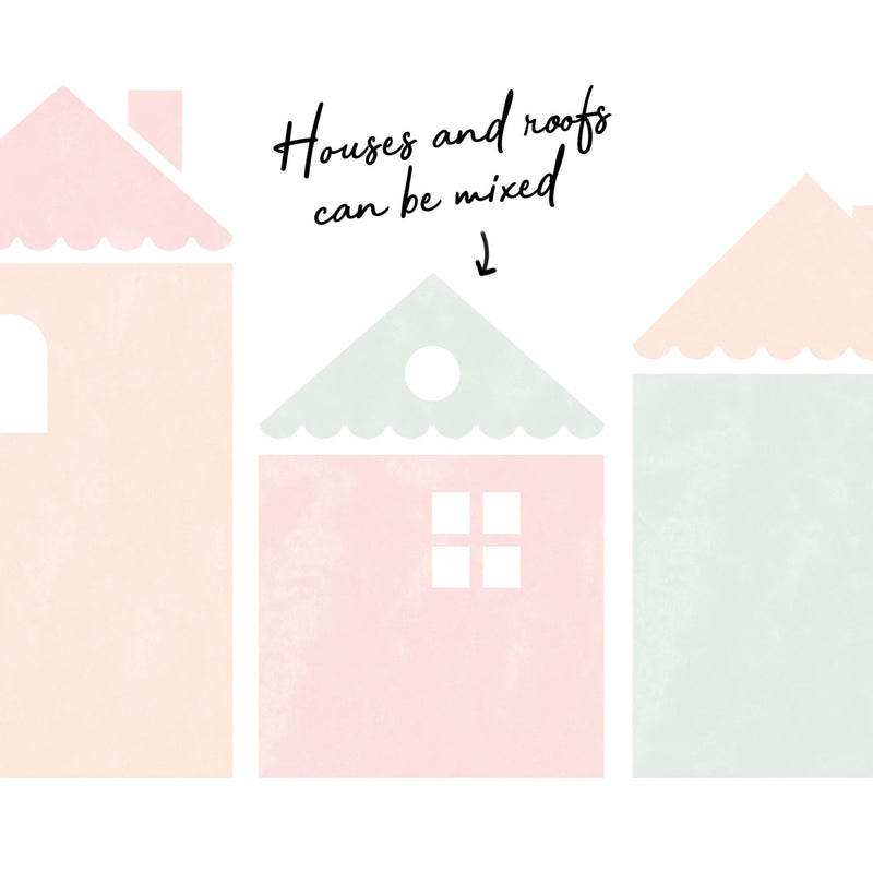 Big City Mural Wall Stickers, Pastel - Made of Sundays