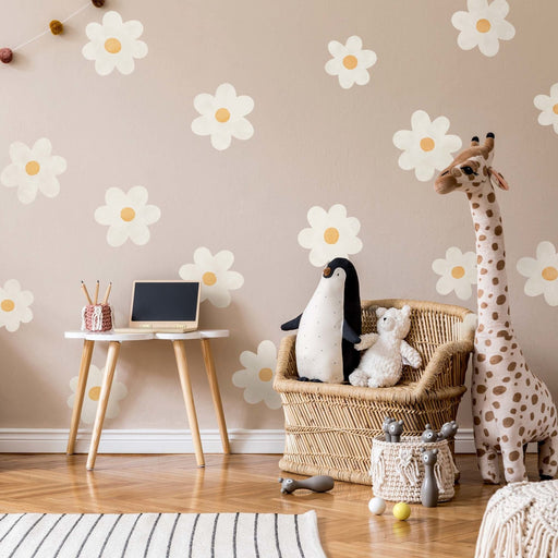 88 Autocollants Muraux Fleurs MSLSOZ - Film Blanc Non Transparent - Pour Chambre D'enfant, Décoration Créative - 10