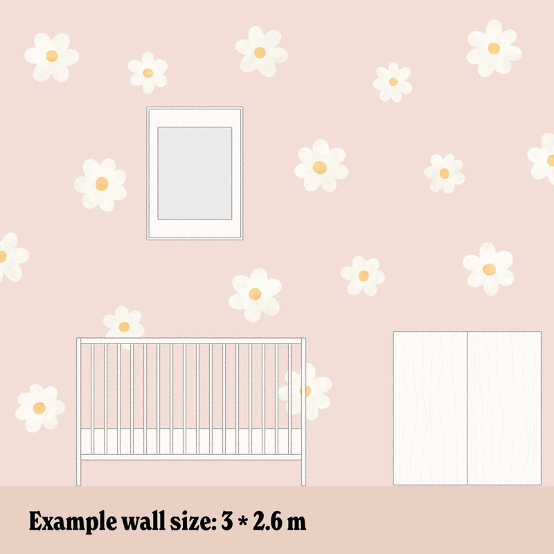 Big Daisy flowers Wall Stickers - Made of Sundays
