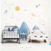 Big Mountains and Hot Air Balloons Wall Stickers - Made of Sundays