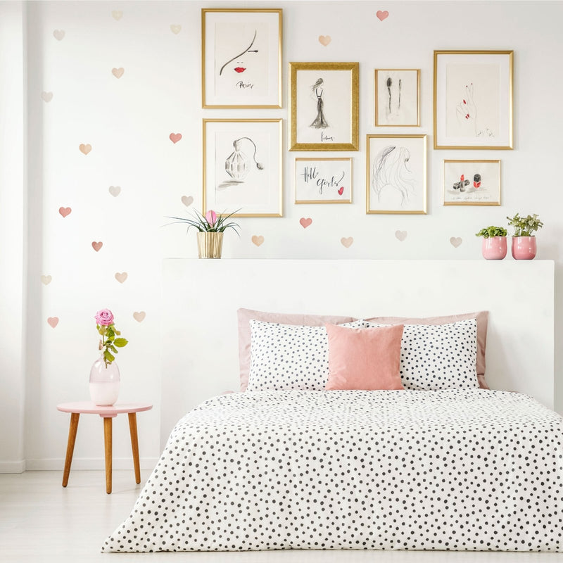 Big Ombre Watercolor Hearts - Made of Sundays