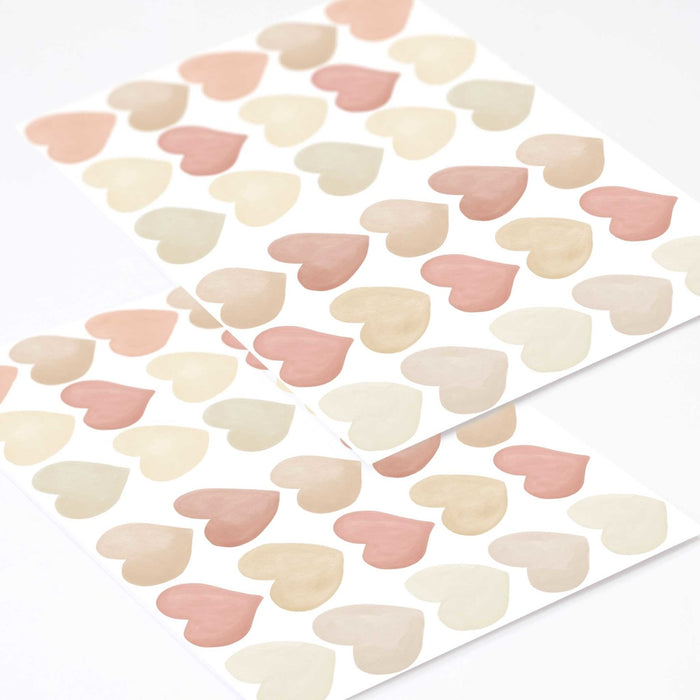 Big Ombre Watercolor Hearts - Made of Sundays