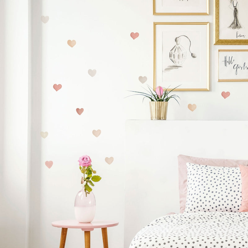 Big Ombre Watercolor Hearts - Made of Sundays