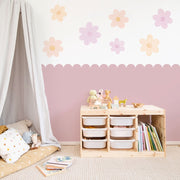 Big Purple, Pink and Orange Daisy Flowers Wall Stickers - Made of Sundays