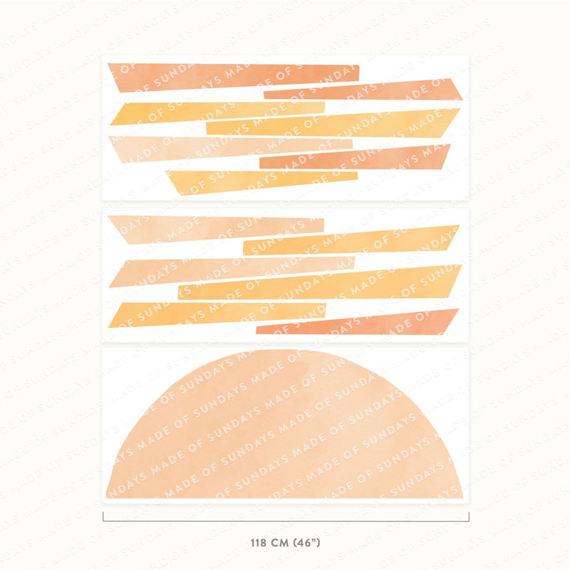 Big Rising Sun Wall Sticker - Made of Sundays