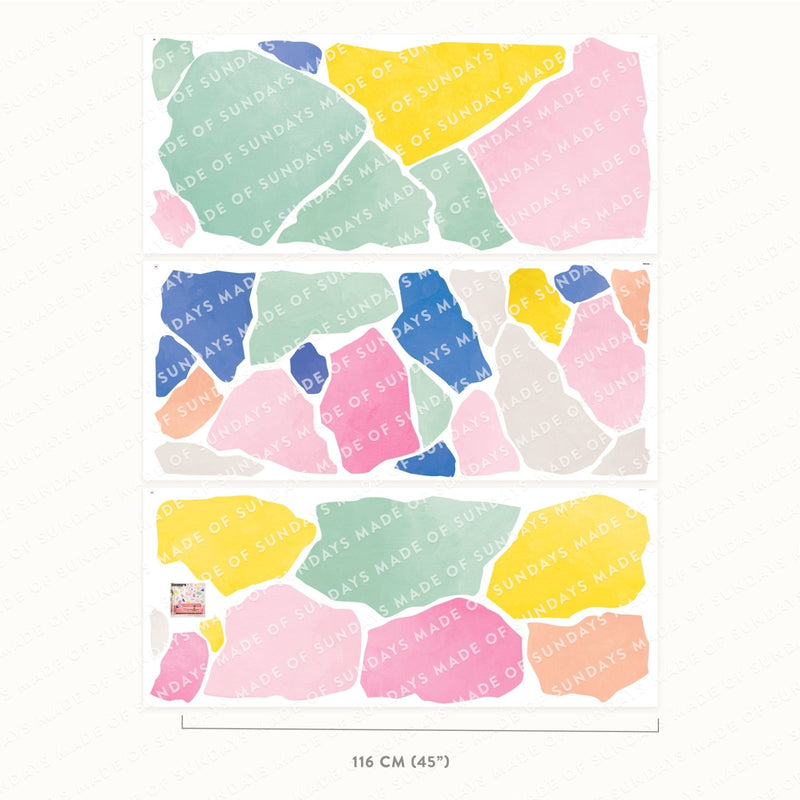 Big Terrazzo Wall Stickers, Colourful - Made of Sundays