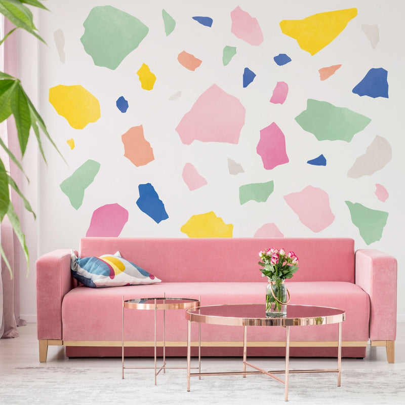 Big Terrazzo Wall Stickers, Colourful - Made of Sundays