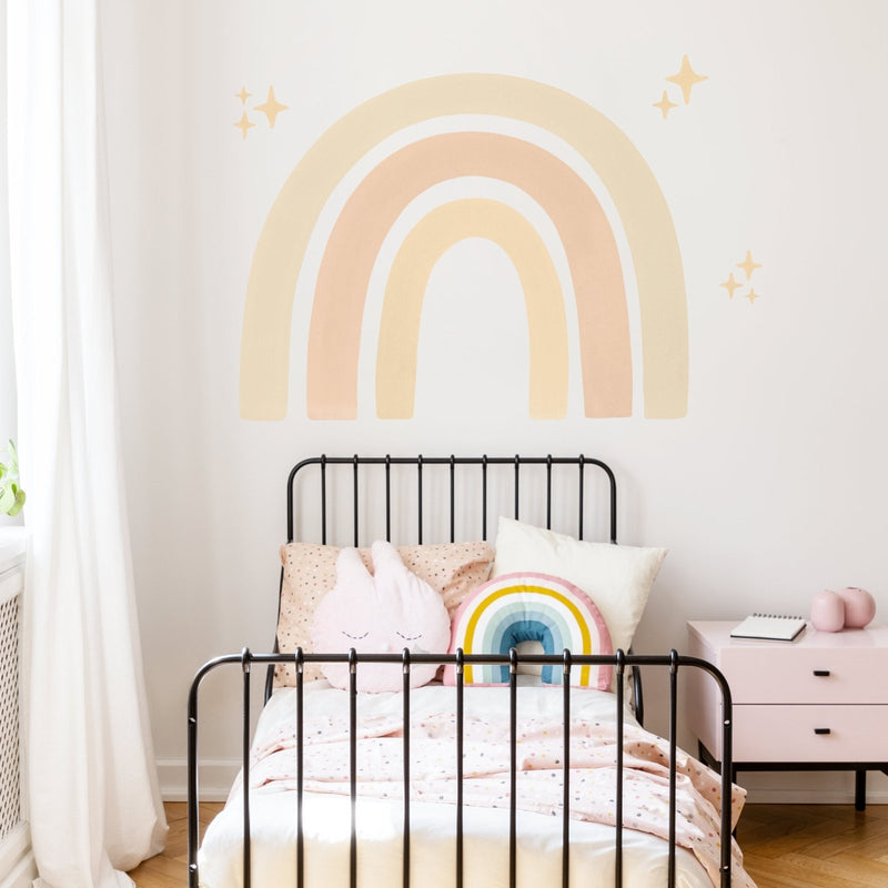 Big Watercolour Rainbow wall sticker, Boho - Made of Sundays