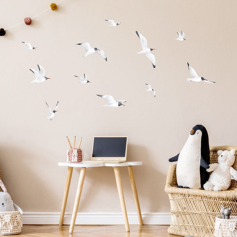 Black-Headed Seagulls Bird Wall Stickers - Made of Sundays