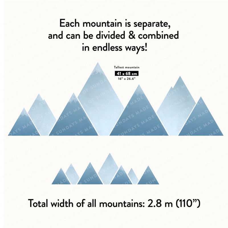 Blue Mountain Wall Stickers - Made of Sundays