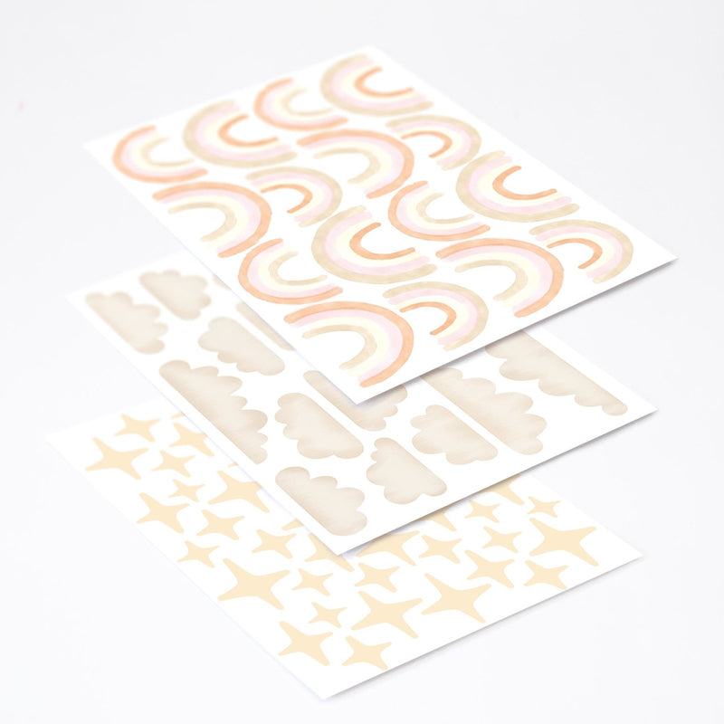 Boho Chic Rainbows Wall Stickers Theme Pack - Made of Sundays