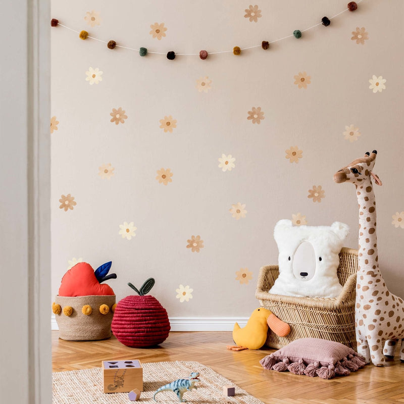 Boho Daisy flowers Wall Stickers - Made of Sundays