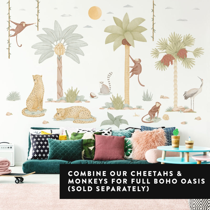 Boho Jungle Oasis Cheetahs Wall Stickers - Made of Sundays