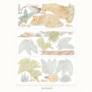 Boho Jungle Oasis Cheetahs Wall Stickers - Made of Sundays