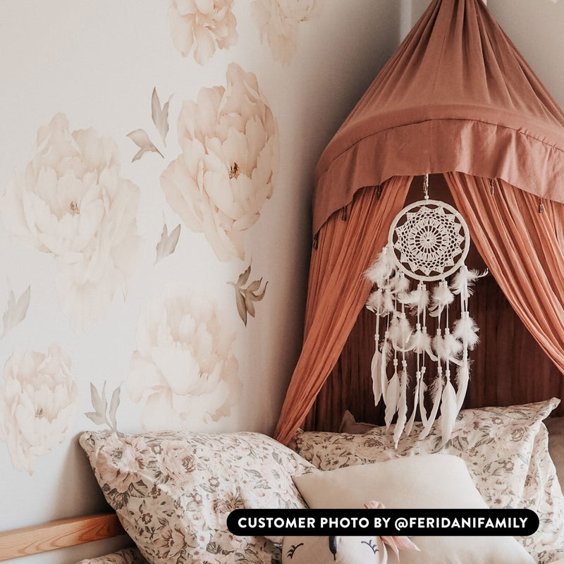 Boho Peony Floral Wall Stickers - Made of Sundays