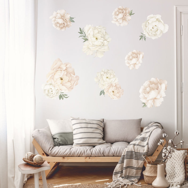 Boho Peony Floral Wall Stickers - Made of Sundays